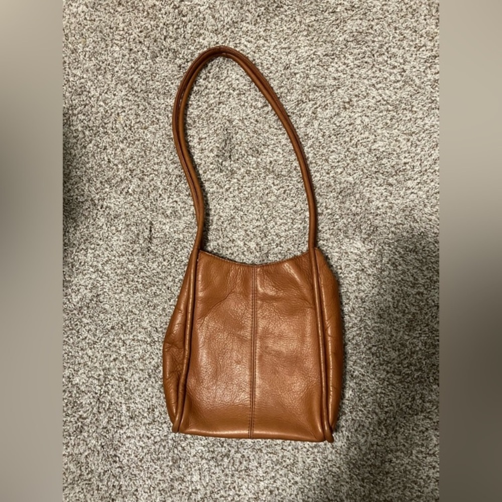 HOBO Tan Leather Hobo Shoulder Bag